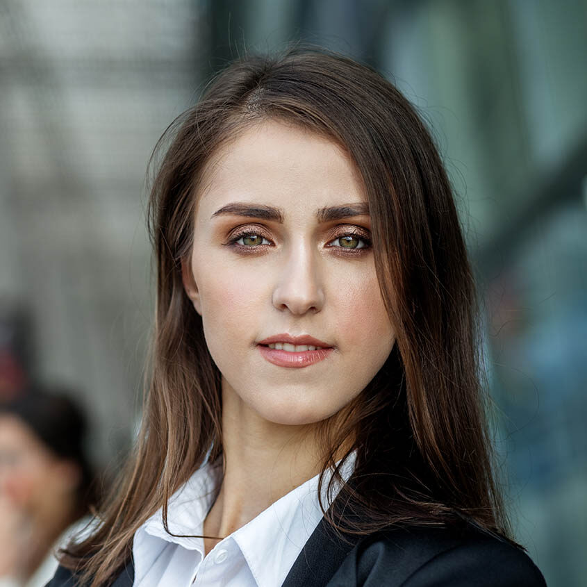 Beautiful young confident woman. Professional manager. Concept for business, work, career and entrepreneurship.